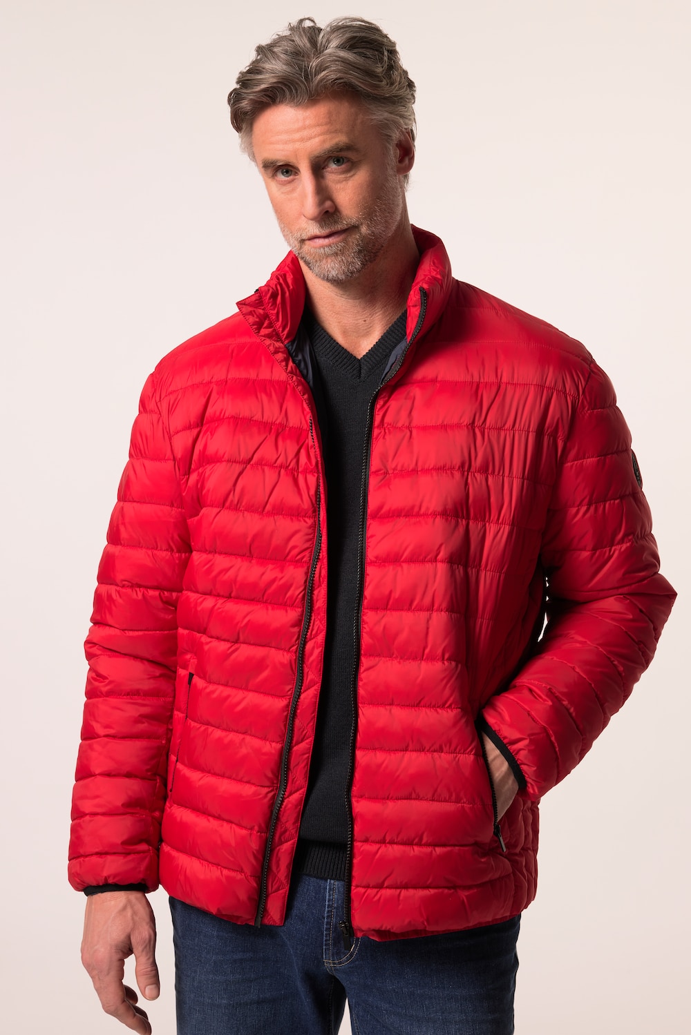 Große Größen Boston Park Steppjacke, Herren, rot, Größe: 64/66, Synthetische Fasern, Boston Park von Boston Park