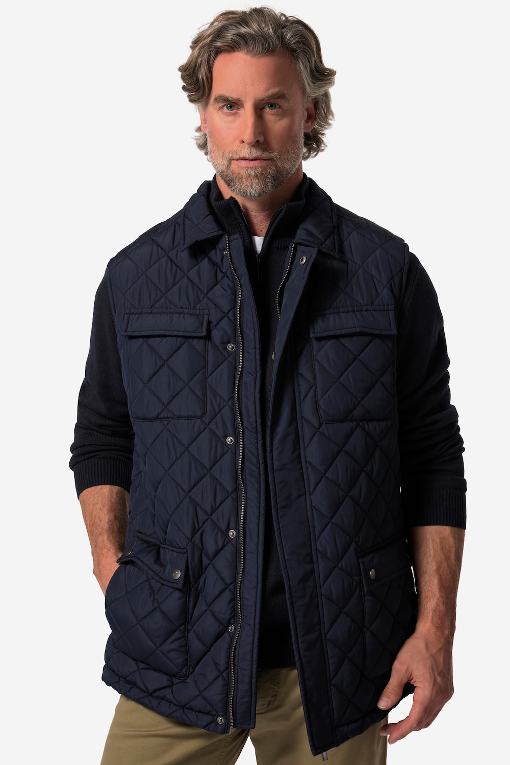 Große Größen Boston Park Steppweste, Herren, blau, Größe: L, Polyester, Boston Park Große Größen Boston Park Steppweste, Herren, blau, Größe: L, Polyester, Boston Park von Boston Park
