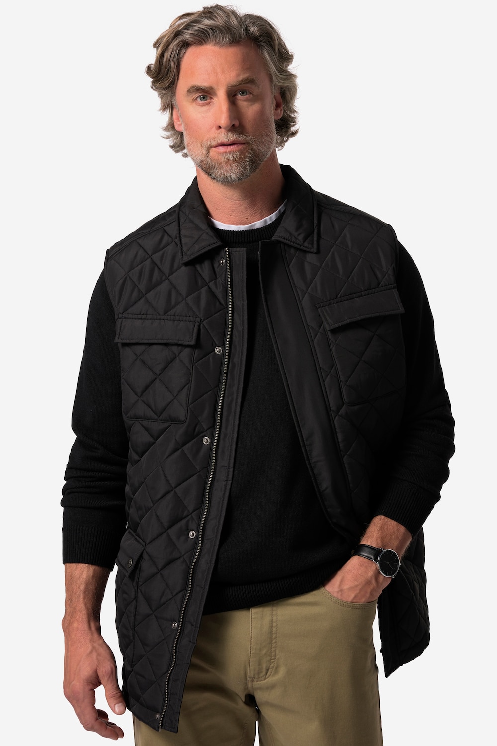 Große Größen Boston Park Steppweste, Herren, schwarz, Größe: 6XL, Polyester, Boston Park Große Größen Boston Park Steppweste, Herren, schwarz, Größe: 6XL, Polyester, Boston Park von Boston Park