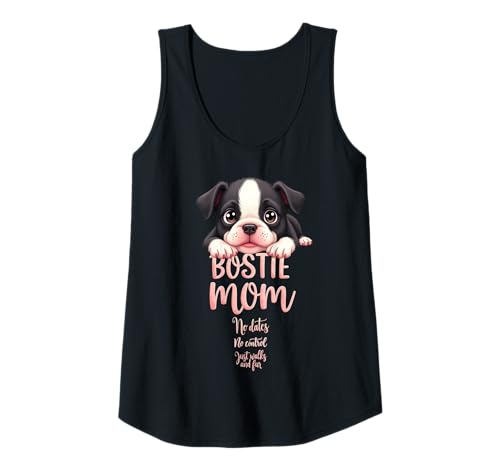 Damen Lustiges Bostie Mom Dog Boston Terrier Mama Humor Zitat Tank Top von Boston Terrier Fun Designs