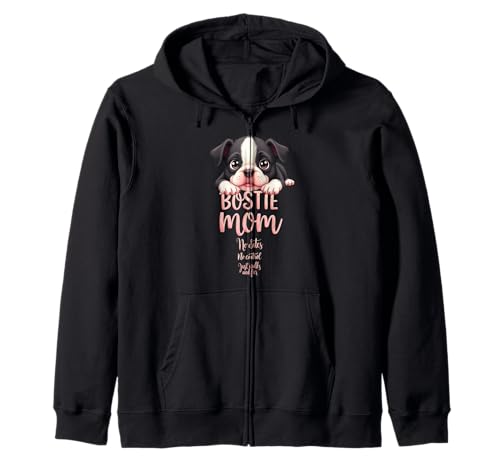 Lustiges Bostie Mom Dog Boston Terrier Mama Humor Zitat Kapuzenjacke von Boston Terrier Fun Designs
