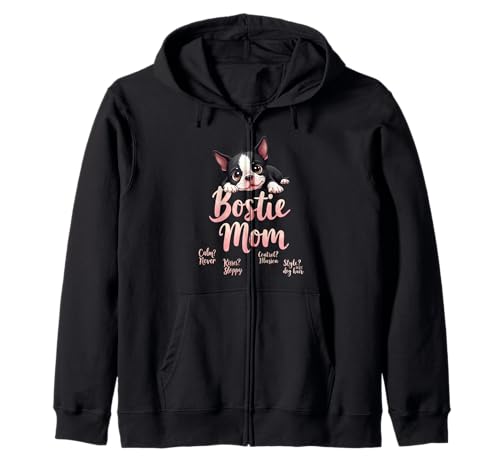Lustiges Bostie Mom Dog Boston Terrier Mama Humor Zitat Kapuzenjacke von Boston Terrier Fun Designs