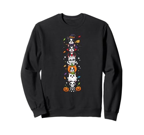 Lustiger Boston Terrier Hexe Geist Halloween Kinder Herren Damen Sweatshirt Lustiger Boston Terrier Hexe Geist Halloween Kinder Herren Damen Sweatshirt von Boston Terrier Lovers Halloween Skeleton Outfits