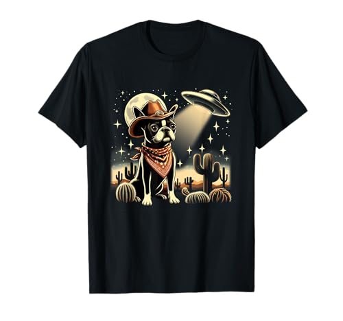 Boston Terrier UFO Cowboy Hund Mama Papa Liebe Kaktus Wüste T-Shirt Boston Terrier UFO Cowboy Hund Mama Papa Liebe Kaktus Wüste T-Shirt von Boston Terrier Ufo Cowboy Dog Mom Dad Love