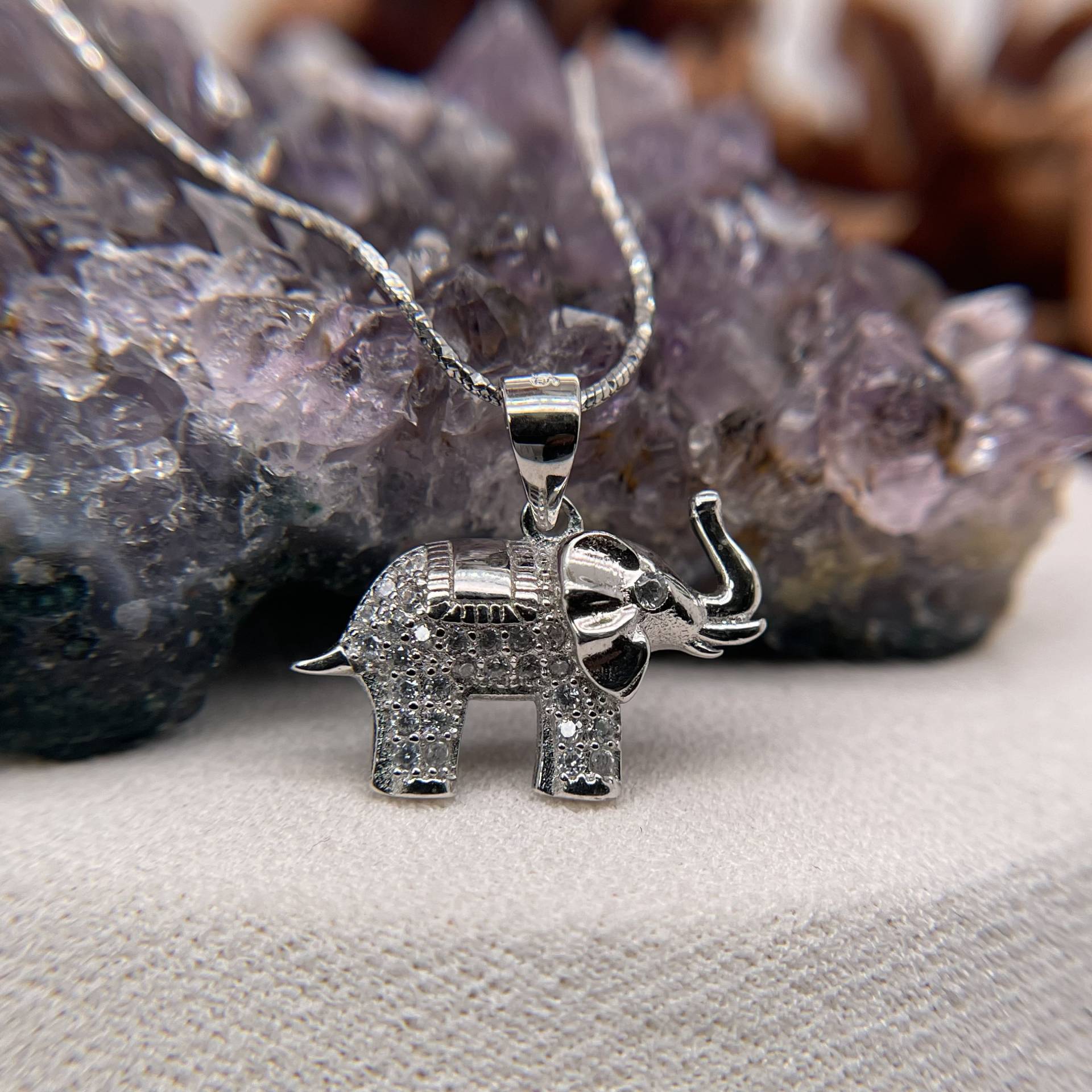 Elefant Silber Halskette - 925 Sterling Geschenk Für Sie von BostonAriaJewelry