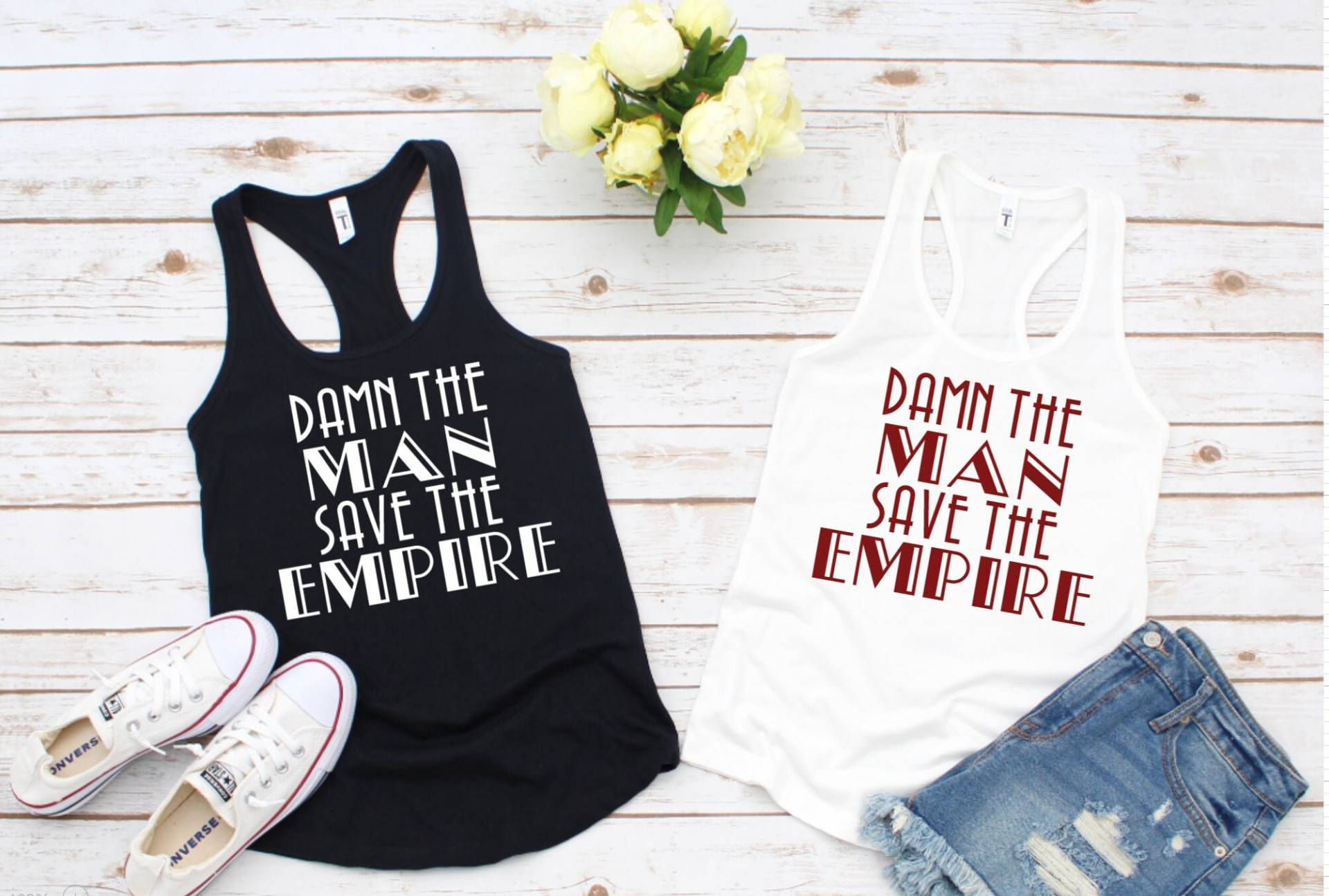 Verdammt Der Mann Tank | Damen Top Verdammt Der Mann Tank | Damen Top von BostonBakedTees