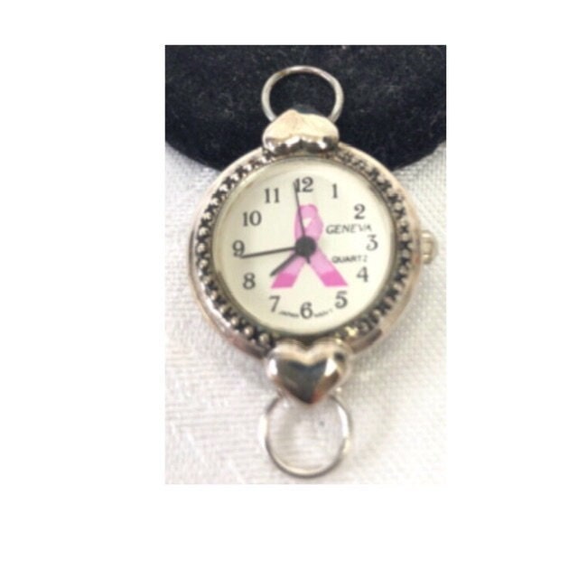 Pink Ribbon Cancer Watch, Edelstahlband-Zifferblatt, Genfer Quarzuhrzubehör Pink Ribbon Cancer Watch, Edelstahlband-Zifferblatt, Genfer Quarzuhrzubehör von BostonBeadMonkey
