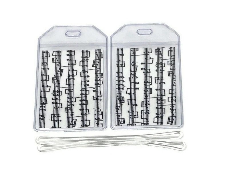 Gepäckanhänger 2Er Set Musiknoten von BostonLinz