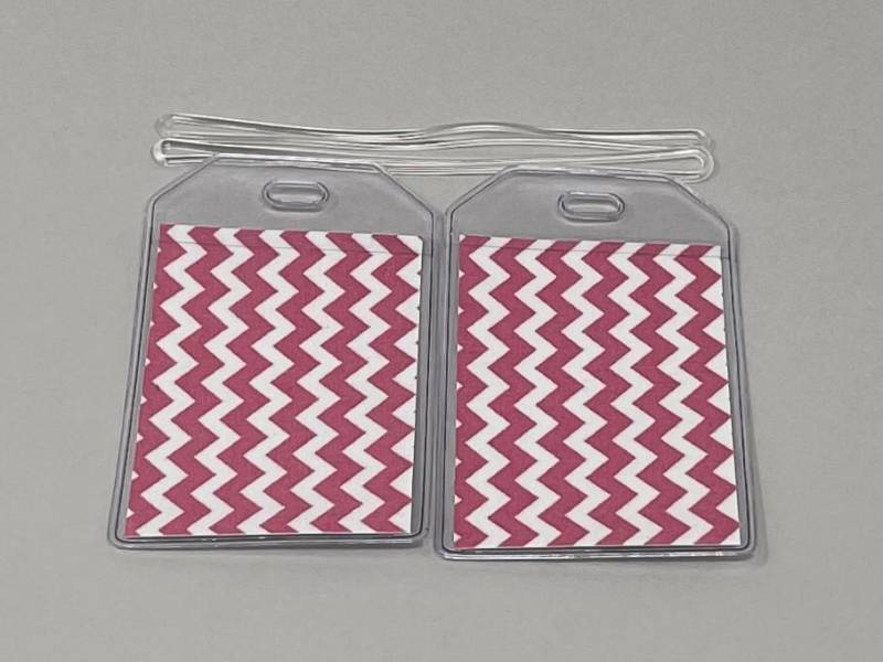 Gepäckanhänger 2Er Set Pink Chevron von BostonLinz