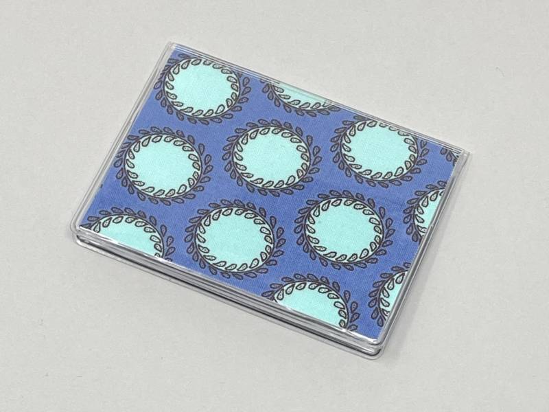 Kartenetui Mini Geldbörse Amy Butler Soul Blossoms Periwinkle Laurel Dots von BostonLinz