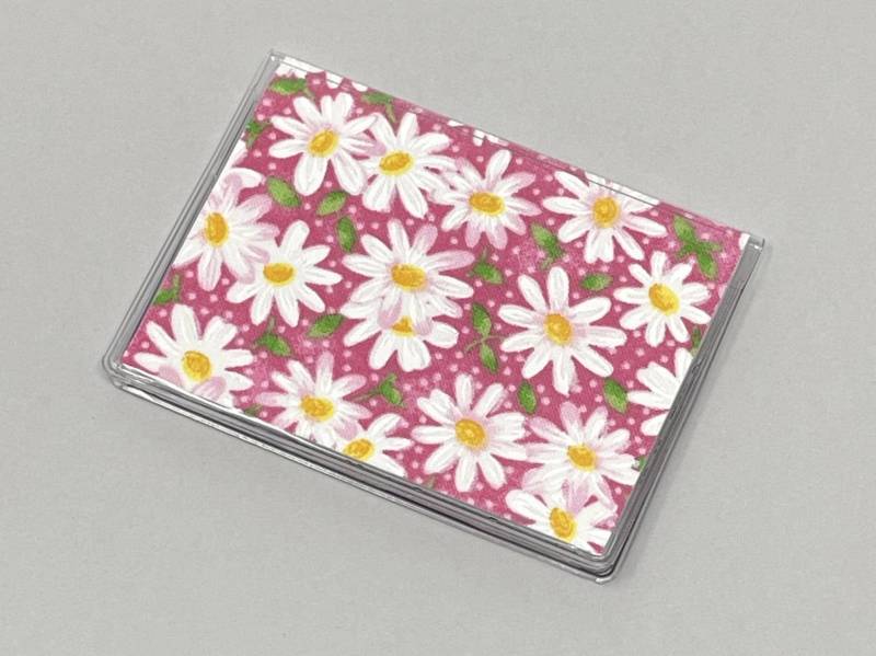 Kartenetui Mini Geldbörse Daisy Pink von BostonLinz