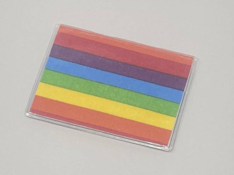 Kartenetui Mini Geldbörse Rainbow Stripes von BostonLinz