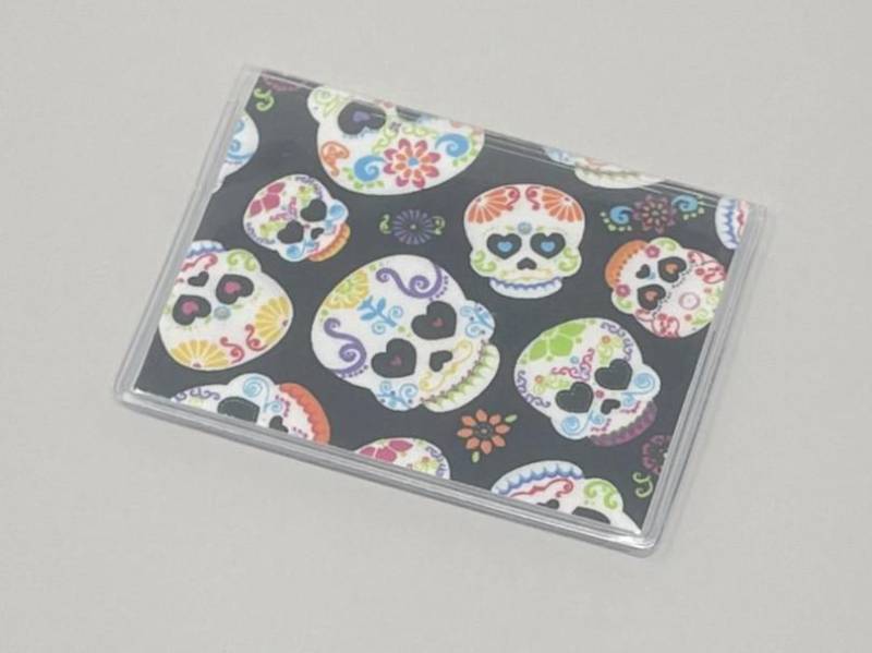 Kartenetui Mini Geldbörse Skulls von BostonLinz