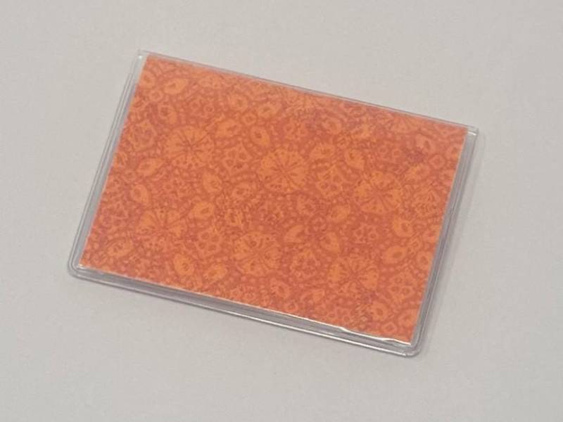 Kartenetui Mini Geldbörse Sun Orange Mit Medaillon von BostonLinz