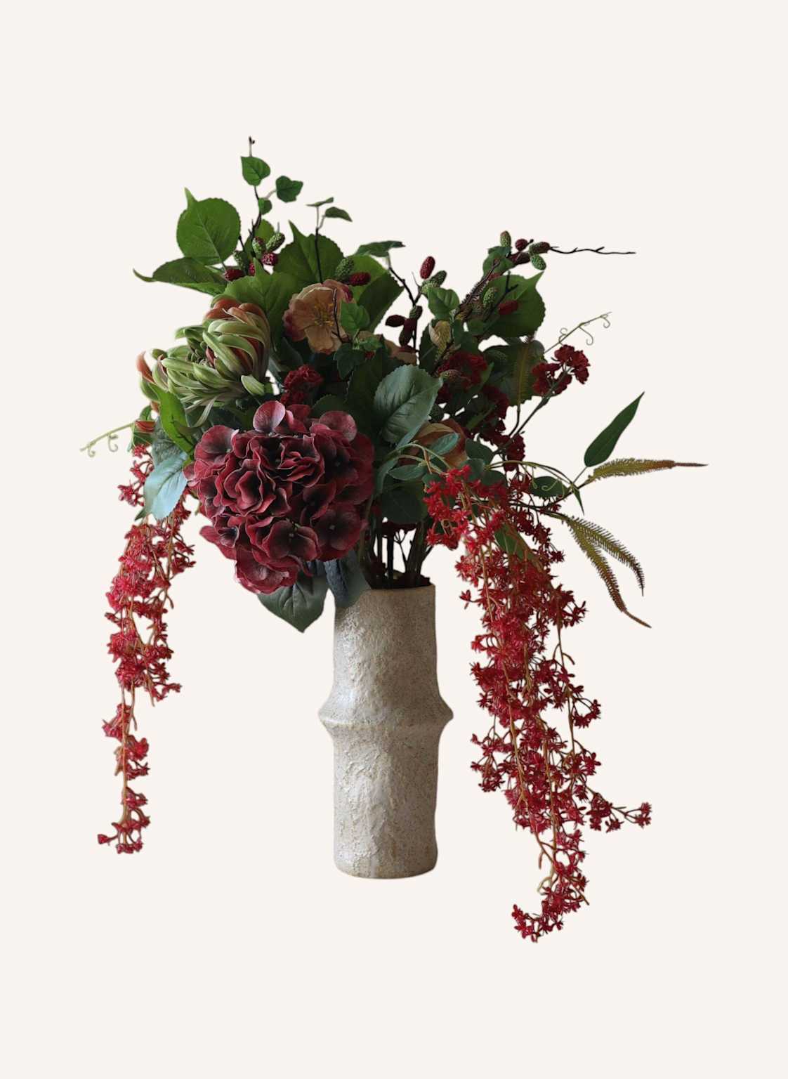 Botané Künstlicher Blumenstrauß Crimson Reverie rot von Botané