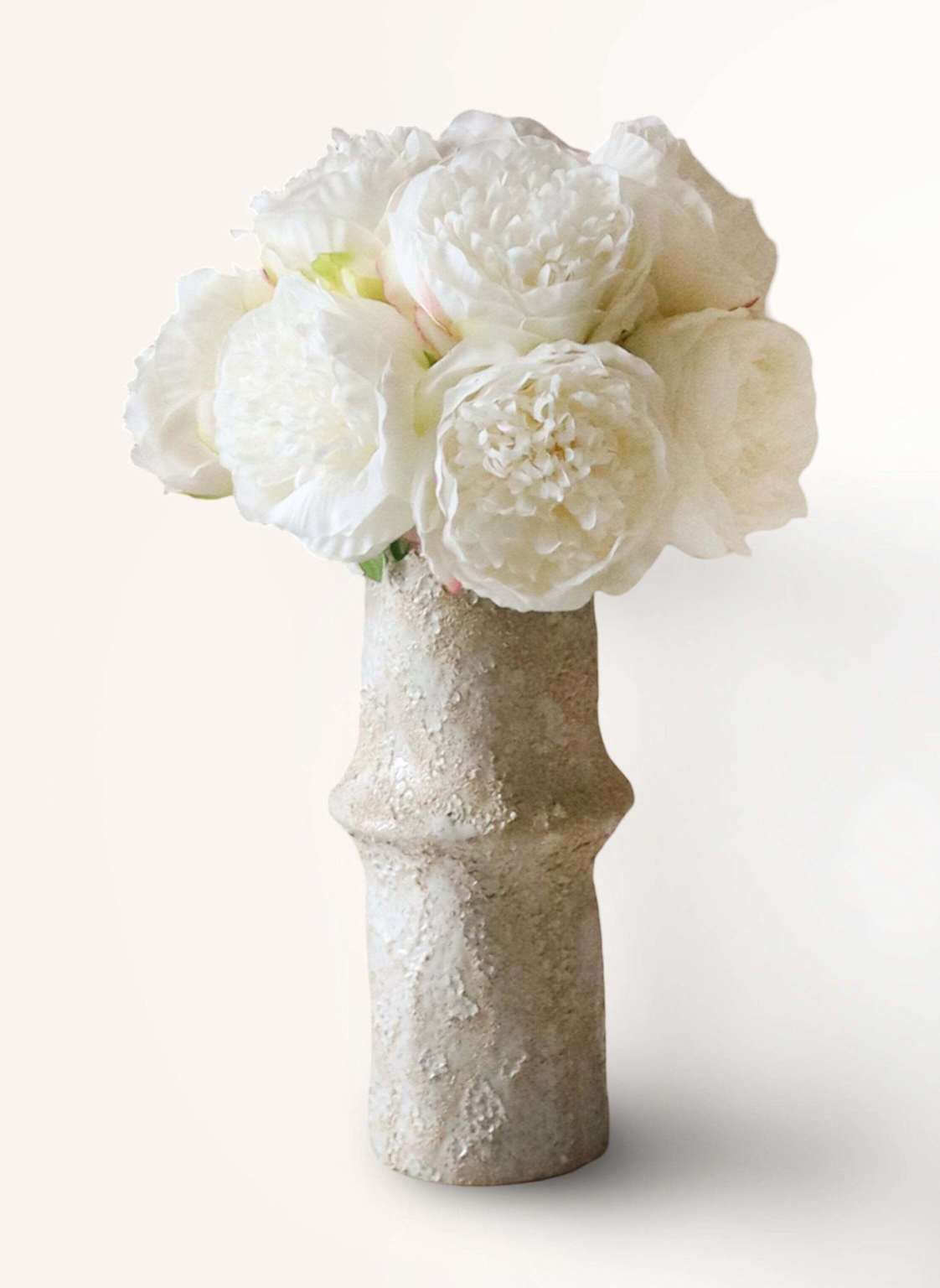 Botané Künstlicher Blumenstrauß Mini Peony Bouquet weiss von Botané