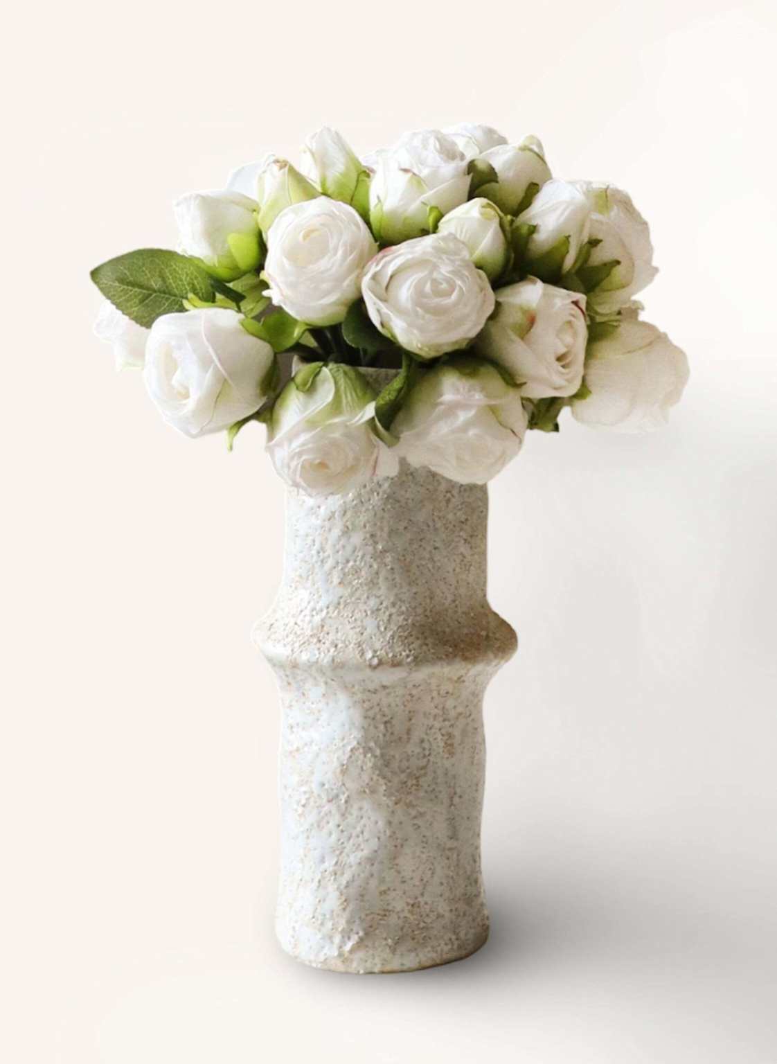 Botané Künstlicher Blumenstrauß Mini Rose Bouquet weiss von Botané