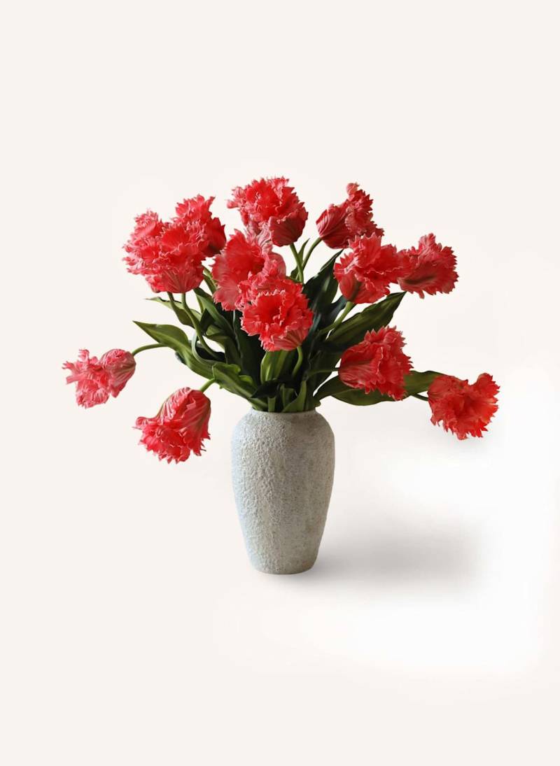 Botané Künstlicher Blumenstrauß Parrot Tulips Bouquet rot von Botané