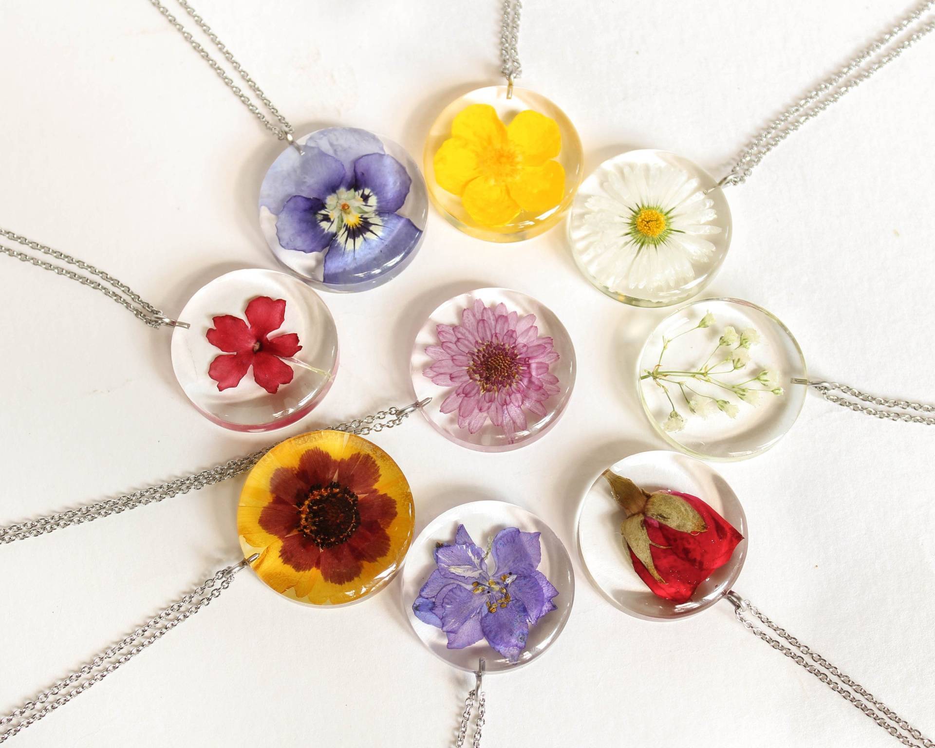 Echte Blume Halskette, Echte Halskette Personalisierte Anhänger, Geburt Monat Schmuck, Geschenk Für Frauen Einzigartig von BotaniaJewelry