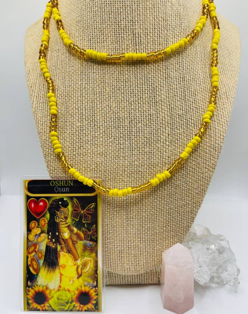 Oshun Orisha Perlenkette Und Armband-Set von BotanicaSanMiguelLJ