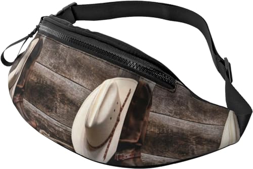 Bauchtasche, modisch, wasserdicht, Unisex, Gürteltasche für Männer und Frauen (Amerika, Western-Cowboy-Hut-Stiefel), Siehe Abbildung, Einheitsgröße, modisch von Botell