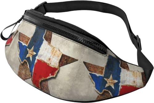 Bauchtasche Mode Wasserdicht Hüfttasche Unisex Gürteltasche für Männer Frauen (Retro Western Texas Star), Siehe Abbildung, Einheitsgröße, modisch von Botell