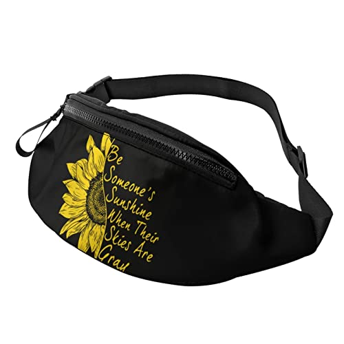 Bauchtasche mit Herbstblättern, für Männer und Frauen, verstellbarer Gürtel, Hüfttasche, modische Hüfttaschen für Outdoor, Laufen, Workout, Reisen, Wandern, Be Happy Sunflower, Einheitsgröße, von Botell