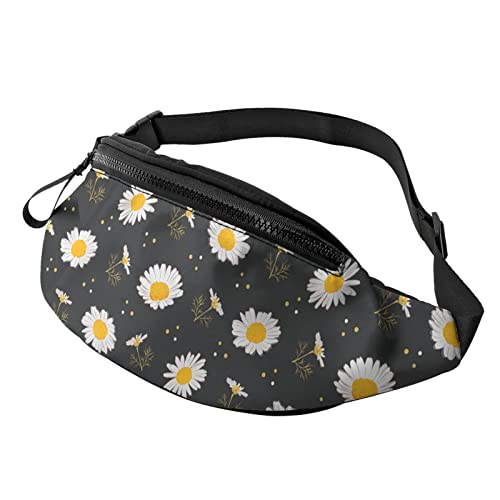 Bauchtasche mit Herbstblättern, für Männer und Frauen, verstellbarer Gürtel, Hüfttasche, modische Hüfttaschen für Outdoor, Laufen, Workout, Reisen, Wandern, Kamille Gänseblümchen Blumen, von Botell