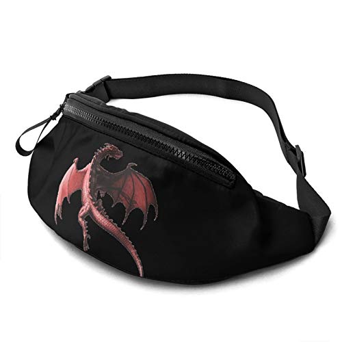 Dragon Bauchtasche für Damen und Herren, mit verstellbarem Reißverschluss, Sport-/Fitness-Gürteltasche für Workout, Reisen, Freizeit, Laufen, drache, Einheitsgröße, modisch von Botell