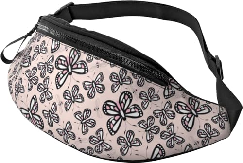 Gürteltasche mit Schmetterlingsmotiv, für Outdoor-Sport, Freizeit, Umhängetasche, Umhängetasche für Damen und Herren, schmetterling, Einheitsgröße, modisch von Botell