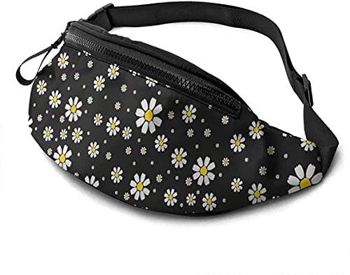 Gürteltasche mit Vintage-Blume mit Kamillen, mit Kopfhörerloch, verstellbare Schultertasche, Unisex, Laufgürteltasche für Wandern, Radfahren, Sport, Vintage-Blume mit Kamille, Einheitsgröße, modisch von Botell