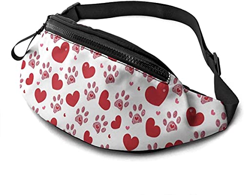 Gürteltasche zum Valentinstag, Herzen, mit Kopfhörerloch, verstellbare Schultertasche, Unisex, Laufen, Gürteltasche für Wandern, Radfahren, Sport, Valentinstag-Herzen, Einheitsgröße, modisch von Botell