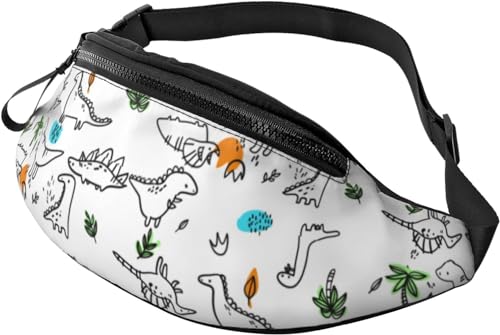 Lustige Dinosaurier-Hüfttasche/Bauchtasche, Outdoor-Sport, Freizeit, Umhängetasche, Kuriertasche, Brusttasche für Damen und Herren, Dinosaurier, Einheitsgröße, modisch von Botell