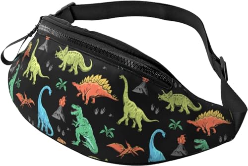 Lustige Dinosaurier-Hüfttasche/Bauchtasche, Outdoor-Sport, Freizeit, Umhängetasche, Kuriertasche, Brusttasche für Damen und Herren, Lustiger Dinosaurier, Einheitsgröße, modisch von Botell