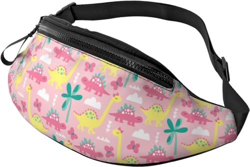 Lustige Dinosaurier-Hüfttasche/Bauchtasche, Outdoor-Sport, Freizeit, Umhängetasche, Kuriertasche, Brusttasche für Damen und Herren, Niedlicher Dinosaurier, Einheitsgröße, modisch von Botell