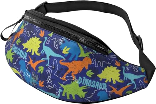 Lustige Dinosaurier-Hüfttasche/Bauchtasche, Outdoor-Sport, Freizeit, Umhängetasche, Kuriertasche, Brusttasche für Damen und Herren, Vintage-Dinosaurier, Einheitsgröße, modisch von Botell