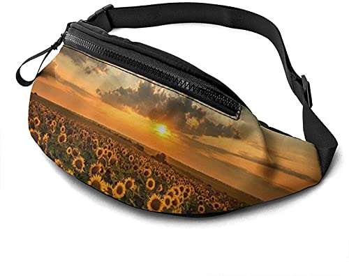 Magnificent Sunset Hüfttasche mit Kopfhörerloch, Bauchtasche, verstellbare Schultertasche, Unisex, Laufgürteltasche für Wandern, Radfahren, Sport, Wunderschöner Sonnenuntergang, Einheitsgröße, modisch von Botell