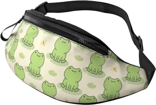 Niedliche Frosch- und Pilz-Hüfttasche/Bauchtasche, Outdoor-Sport, Freizeit, Umhängetasche, Kuriertasche, Brusttasche für Damen und Herren, frosch, Einheitsgröße, modisch von Botell