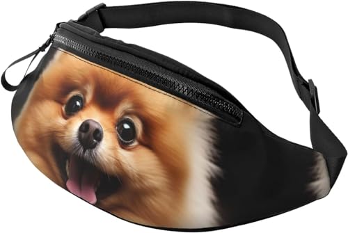 Pomeranian Bauchtasche für Damen und Herren, modische Gürteltasche für Workout, Laufen, Reisen, lässige Hüfttasche, Pommern, Einheitsgröße, modisch von Botell