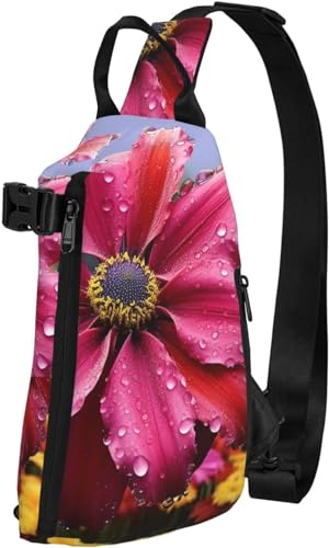 Schultertasche für Damen und Herren, Umhängetasche, Brusttasche, Blume, Insekten, Wandern, Reisen, Bauchtasche, blume, Einheitsgröße, modisch von Botell