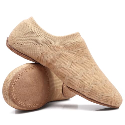 Ballettschuhe Damen Geteilte Ledersohle Ballettschläppchen Mädchen Ballett Trainings Schläppchen Tanzschuhe Frauen Spitzenschuhe Gelb 41 von Bothevin