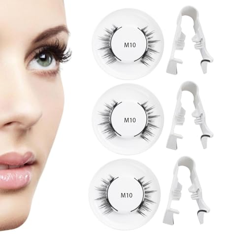 3 Paar Magnetic Lashes | Wiederverwendbare Magnetische Wimpern mit Applikator | Magnetic Eyelashes Ohne Kleber Ohne Eyeliner | Wimpern Magnetisch für Einen Natürlichen Look von Botiniv