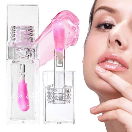 Magic Color Changing Lip Oil | 6,5 Ml Farbveränderndes Lippenöl | Warm Change Feuchtigkeitsspendender Klarer Lip Gloss | Langanhaltende Lip Tint zum Auffüllen Trockener und Rissiger Lippen von Botiniv