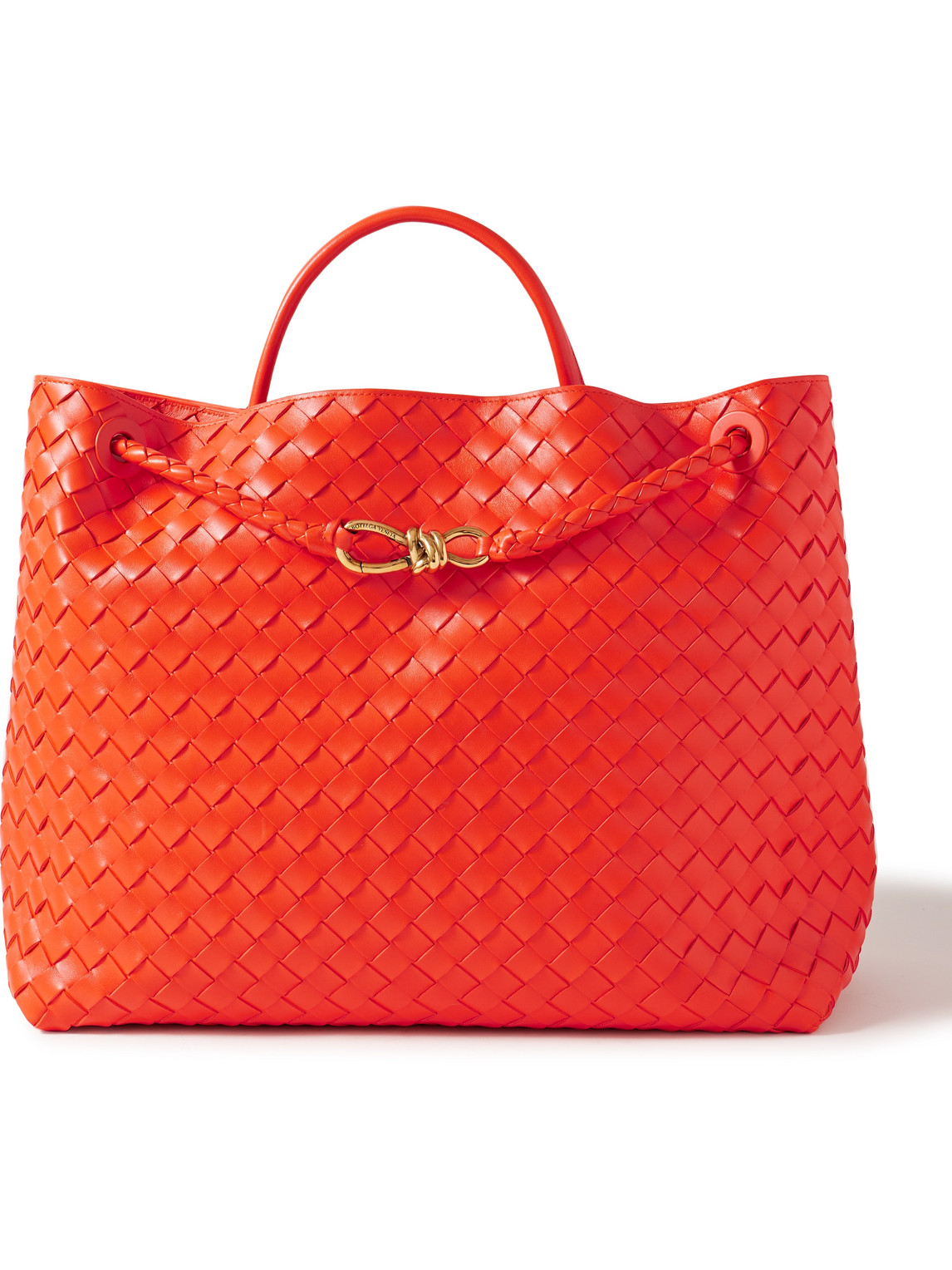 Bottega Veneta - Andiamo Large Intrecciato Leather Tote Bag - Men - Orange Bottega Veneta - Andiamo Large Intrecciato Leather Tote Bag - Men - Orange von Bottega Veneta