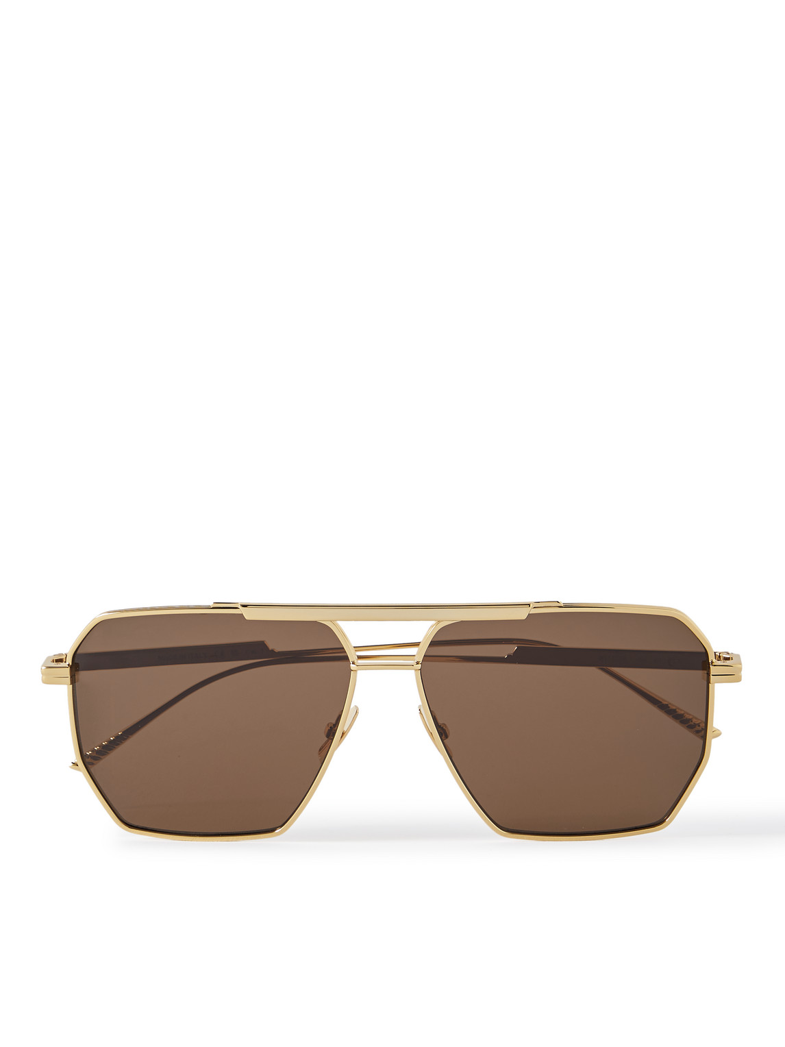 Bottega Veneta - Aviator-Style Gold-Tone Sunglasses - Men - Gold von Bottega Veneta