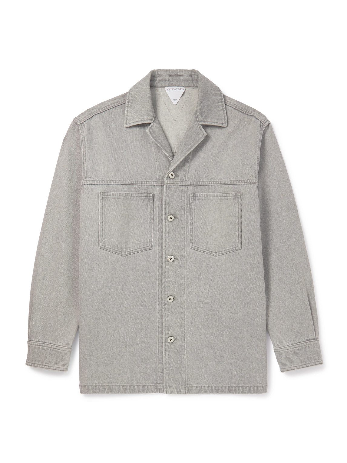 Bottega Veneta - Camp-Collar Denim Overshirt - Men - Gray - IT 52 Bottega Veneta - Camp-Collar Denim Overshirt - Men - Gray - IT 52 von Bottega Veneta