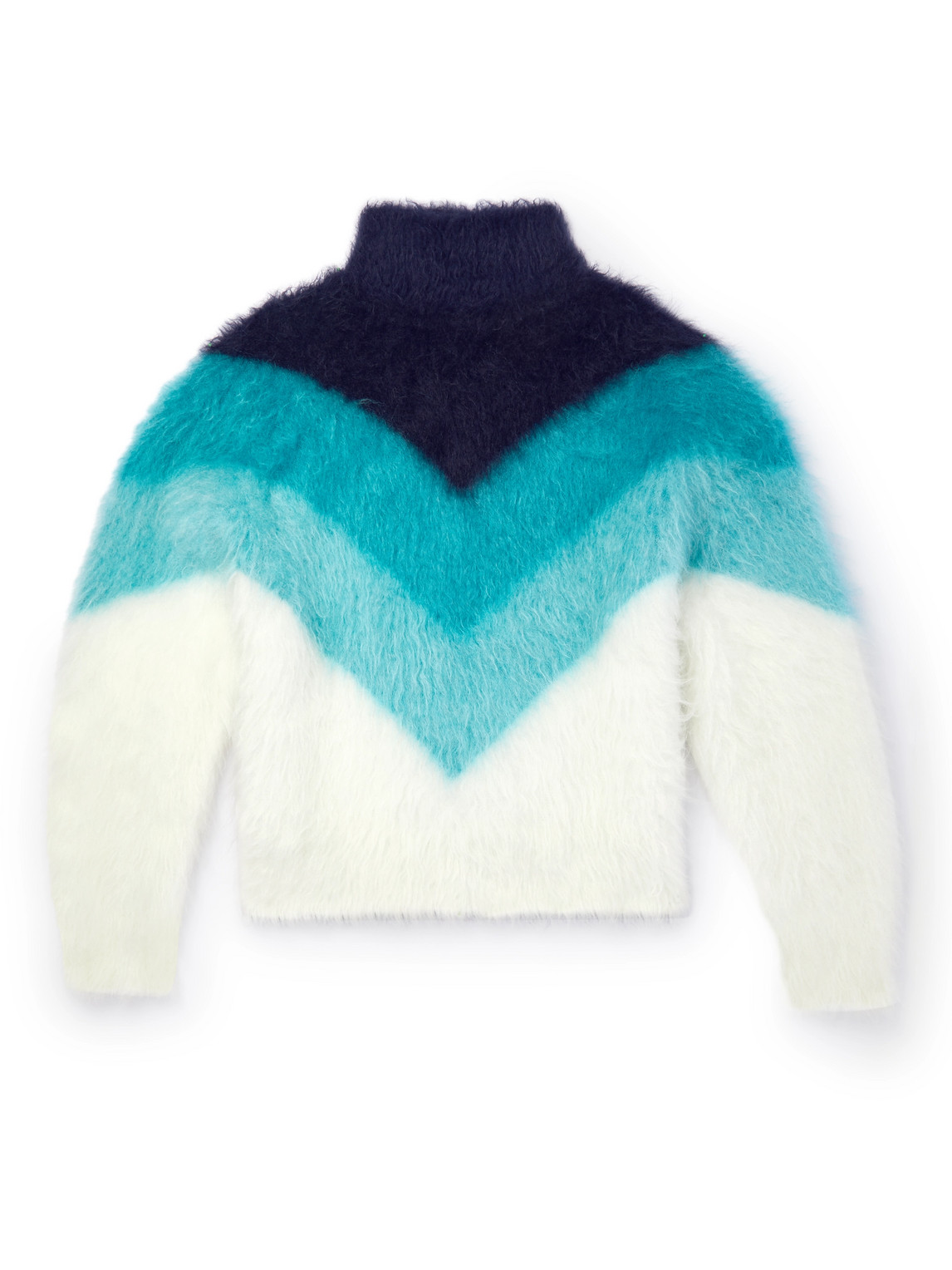 Bottega Veneta - Chevron Knitted Rollneck Sweater - Men - Blue - S von Bottega Veneta