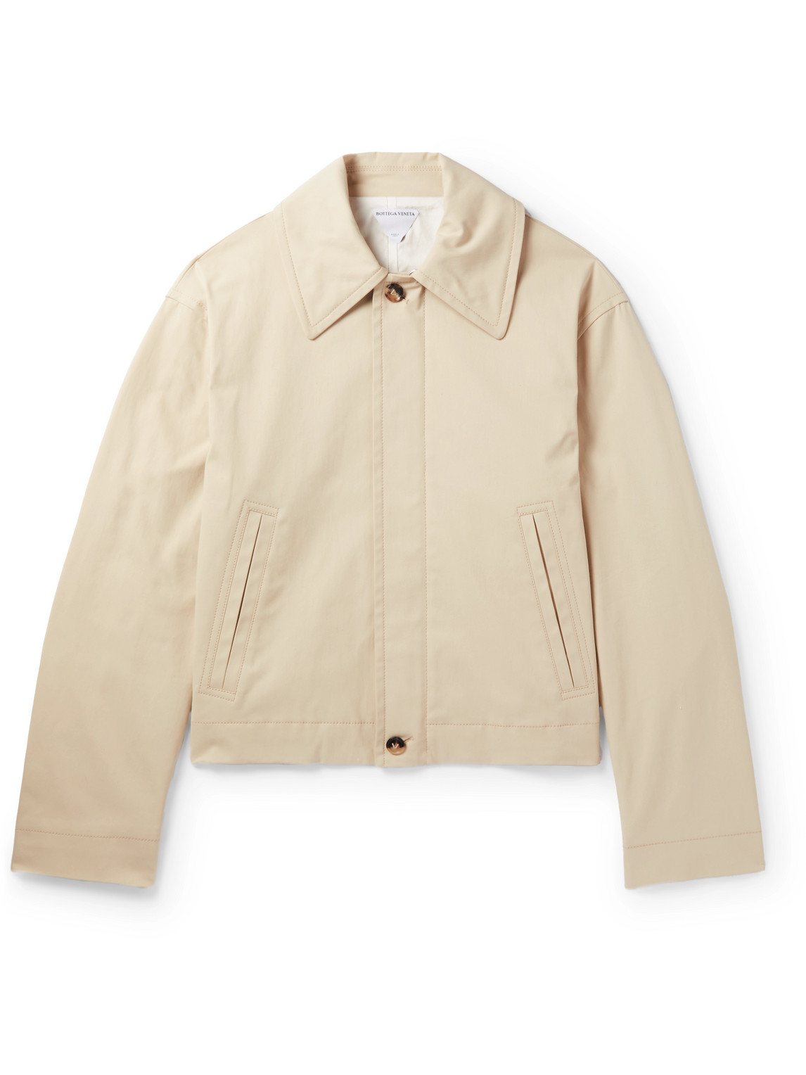 Bottega Veneta - Coated Stretch-Cotton Jacket - Men - Neutrals - IT 46 von Bottega Veneta