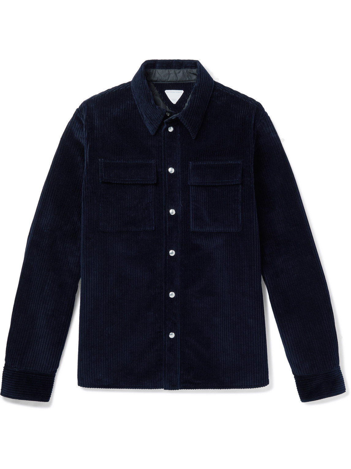 Bottega Veneta - Cutaway-Collar Cotton-Corduroy Shirt - Men - Blue - IT 54 von Bottega Veneta