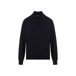 Bottega Veneta Damen-poloshirt Aus Wolle In Blau von Bottega Veneta